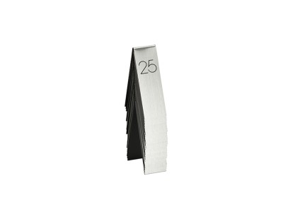 Silver & Black Table Tents 1-25